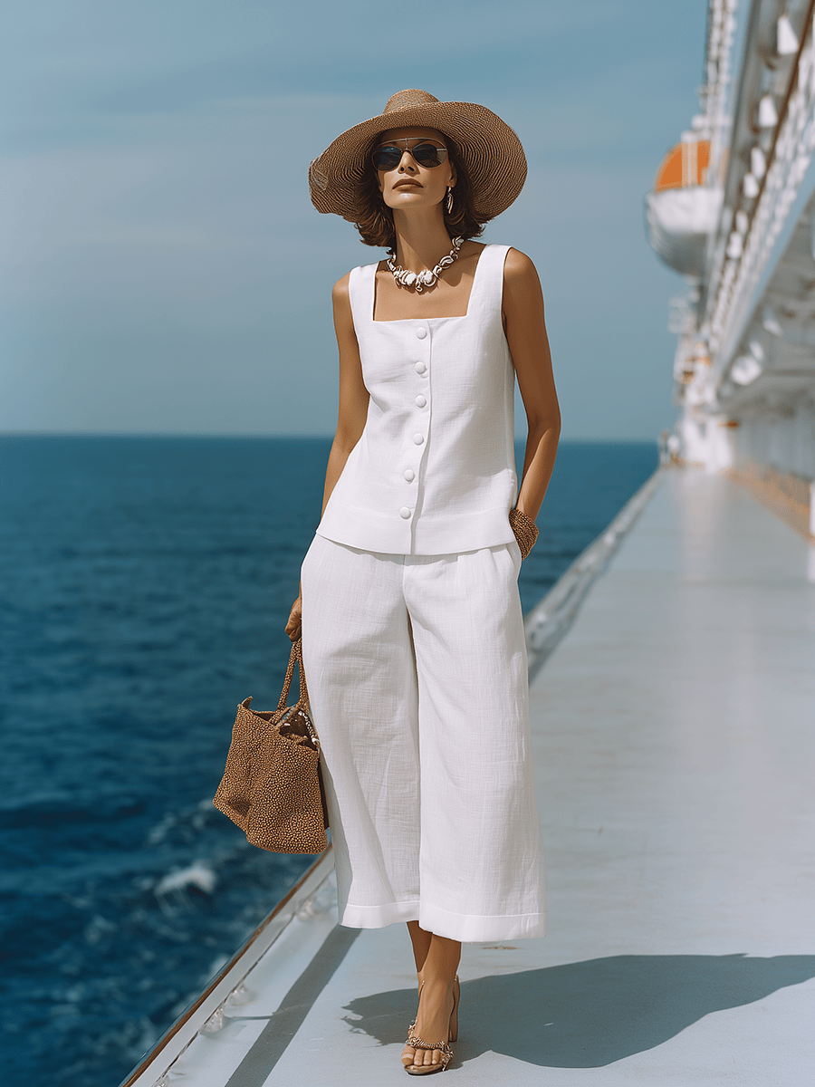 RIVIERA SET | Cotton-Linen Two-Piece