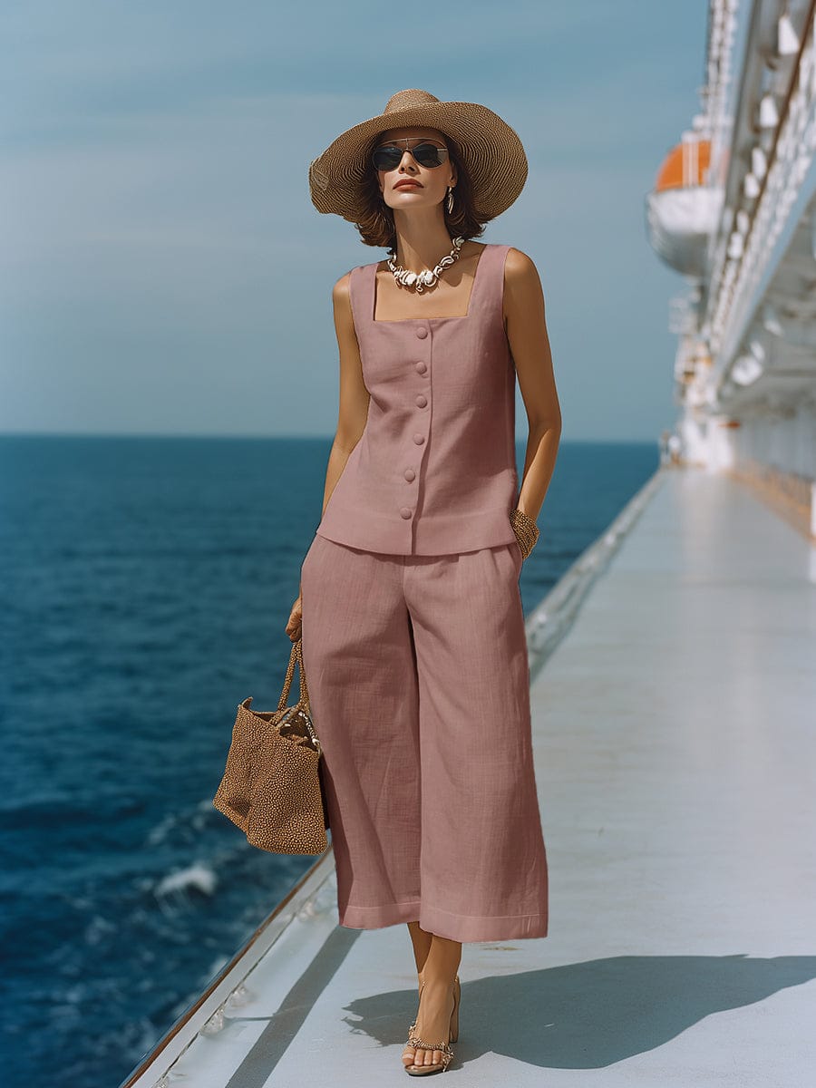 RIVIERA SET | Cotton-Linen Two-Piece