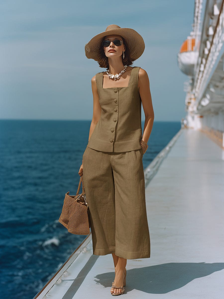 RIVIERA SET | Cotton-Linen Two-Piece