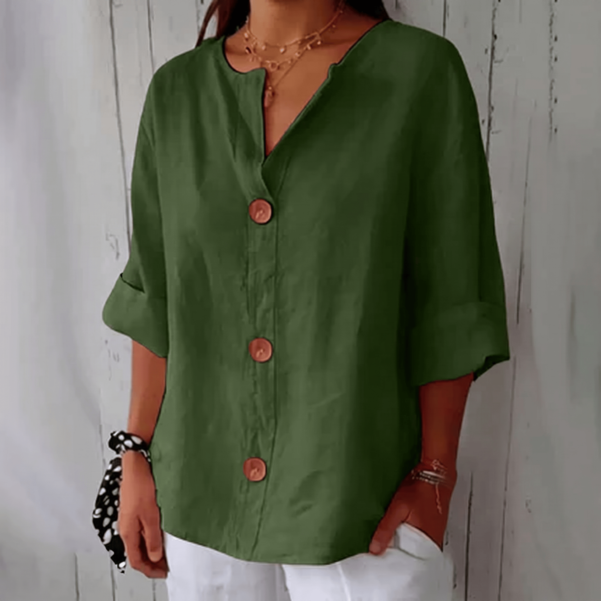 The Audrey Blouse | Relaxed linen-blend Blouse